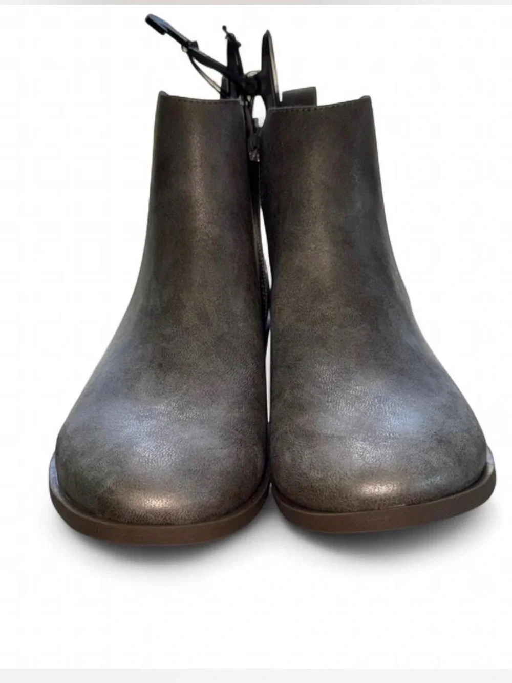 NWT Wonder Nation Girls Metallic Taupe Chelsea Ankle Boots Size 3